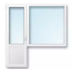 Балконний блок Двері 700*2150, Вікно 1300*1400 1 камерний склопакет