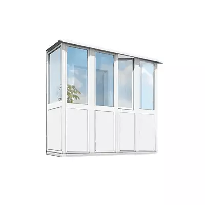 Французький балкон 3000*2400, бокові 900*2400 1 камерний